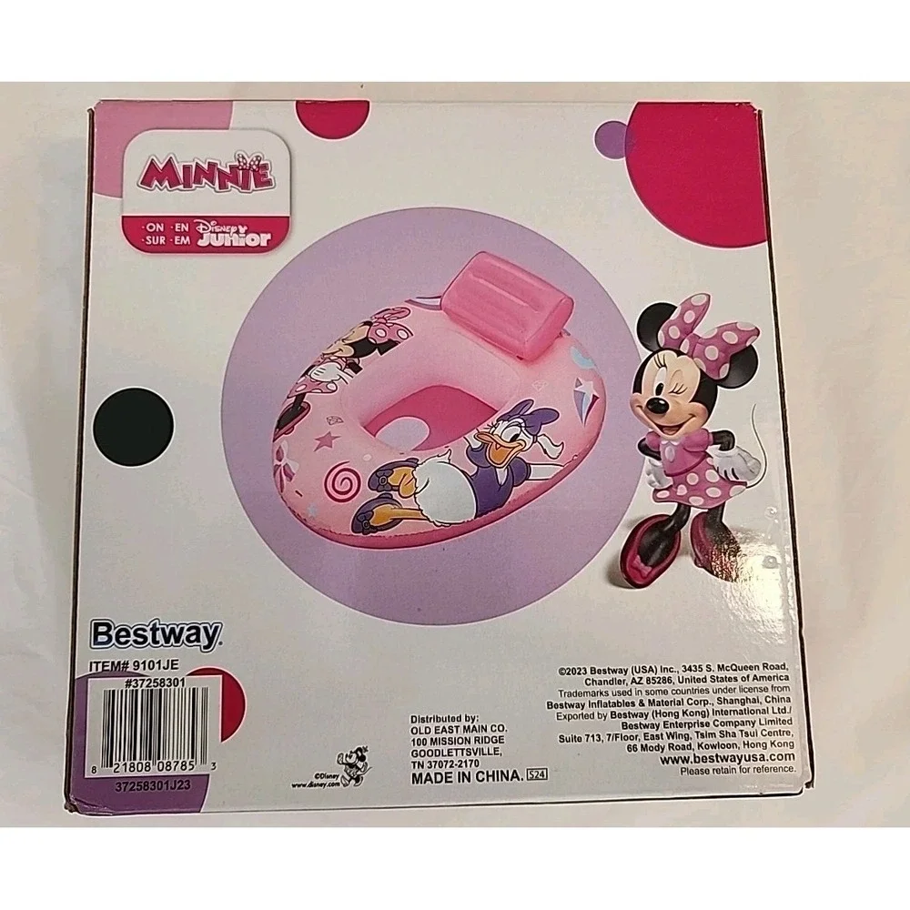 Minnie Mouse Disney Jr Baby/Toddler Pool Float Watercraft‎ Inflatable 6-18M NIB